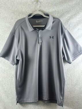 Under Armour Gray Performance Polo with UA Chest Logo